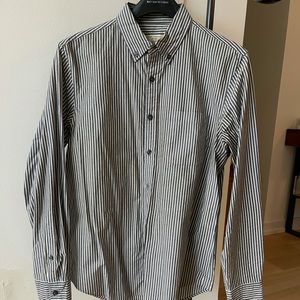 Club Monaco Black White Striped button down